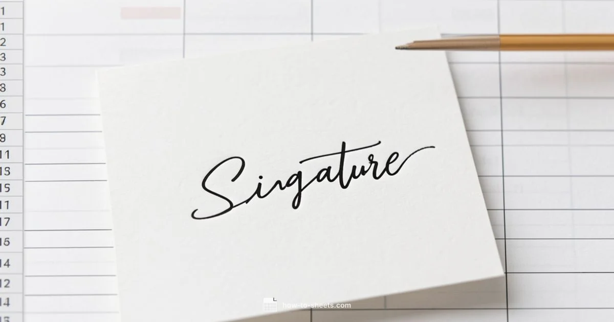 Sheets Signature Guide - How To Sheets
