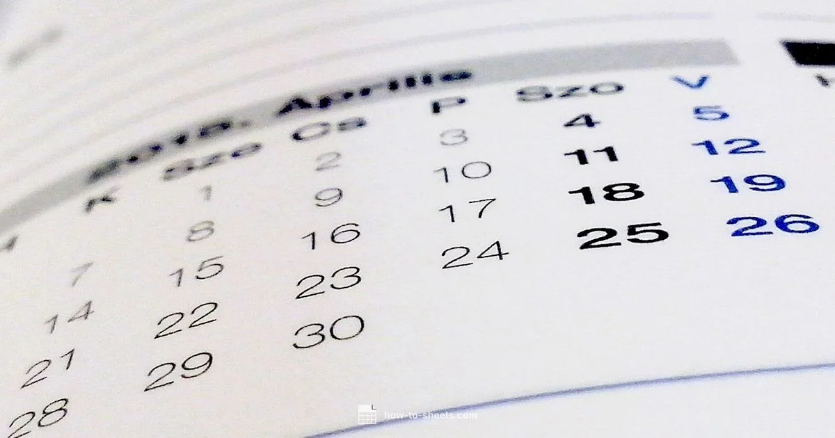 Calendar in Sheets - How To Sheets