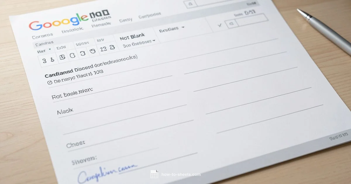 Not Blank Check - How To Sheets