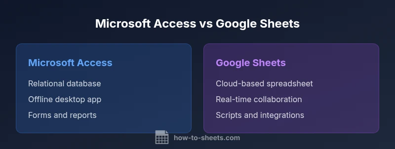 Comparison of Access and Sheets features