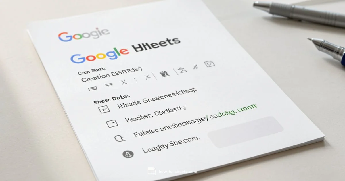 Sheet Creation Date - How To Sheets