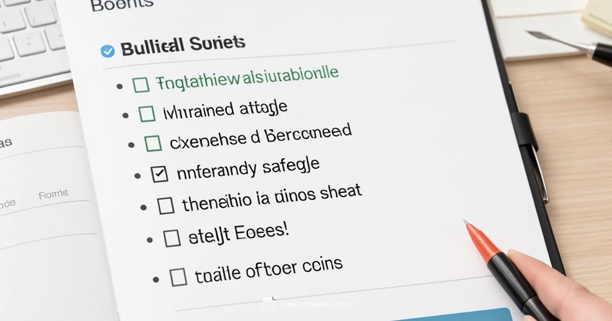 Bullet Points in Sheets - How To Sheets