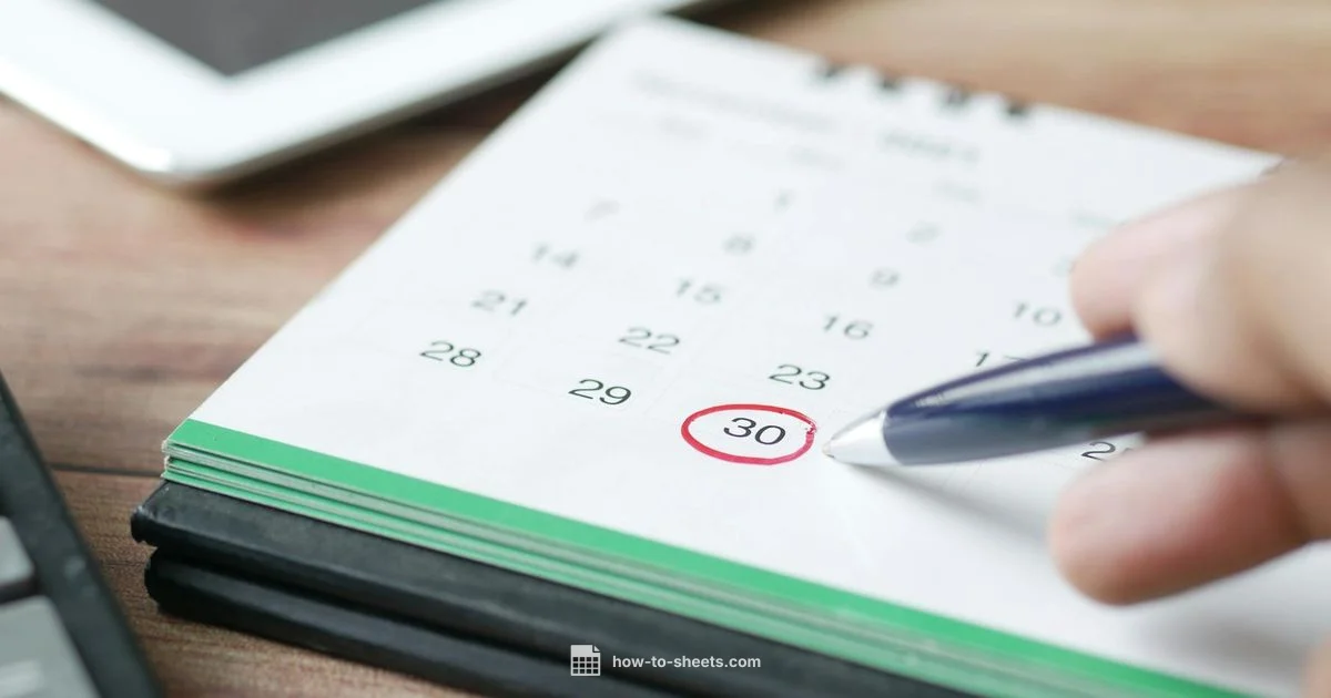 Date Picker in Sheets - How To Sheets