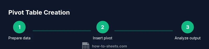 Process diagram showing pivot table workflow