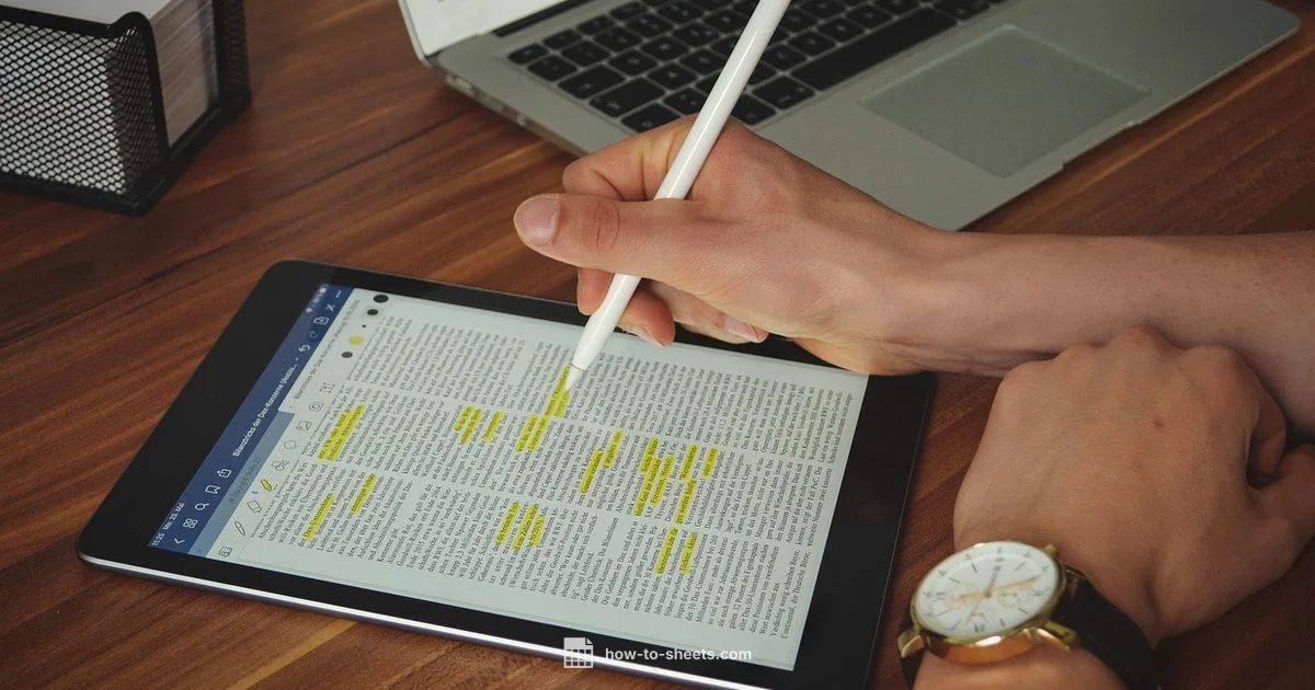 Sheets on Tablet - How To Sheets