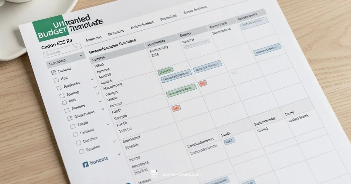 Budget Template - How To Sheets