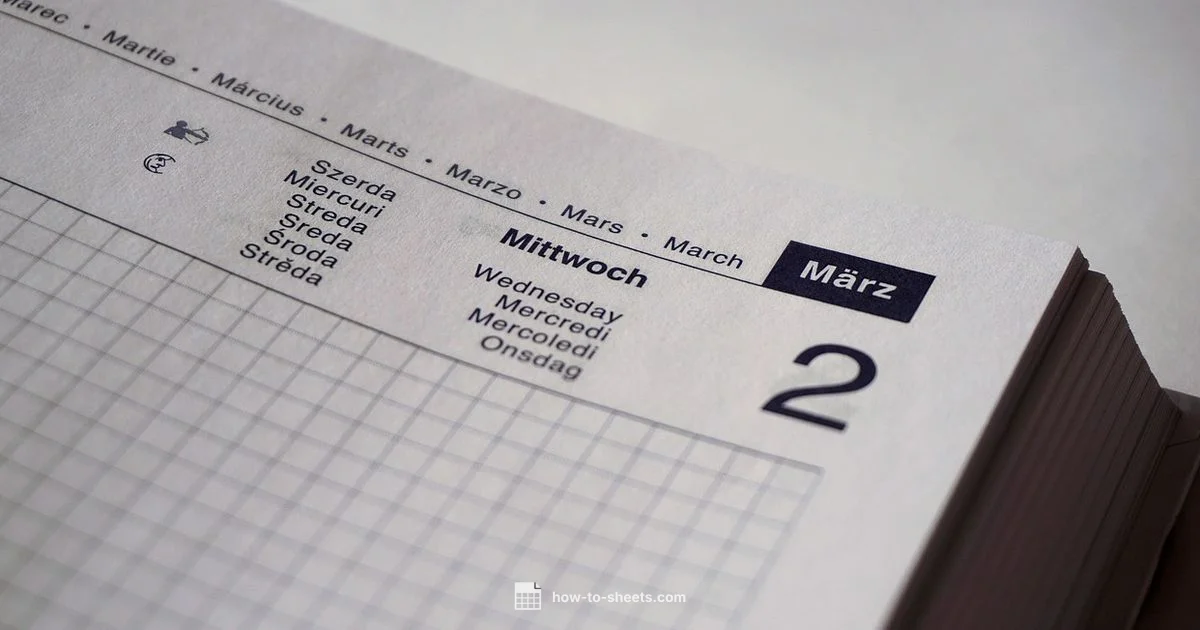 Template Calendar in Sheets - How To Sheets
