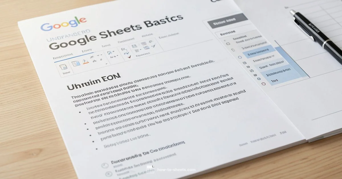 Google Sheets Basics - How To Sheets