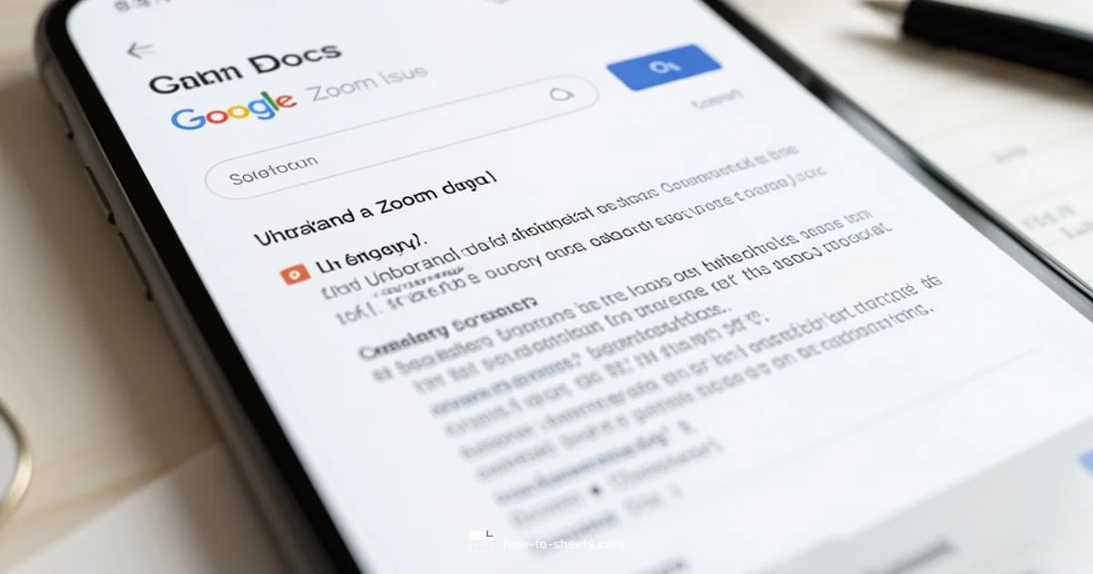 Docs Zoom Fix - How To Sheets