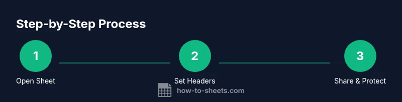 Infographic showing a three-step process for creating a google worksheet