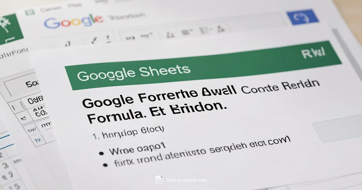 Formula Fix - How To Sheets