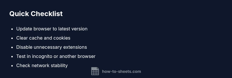Checklist infographic for Google Docs freezing