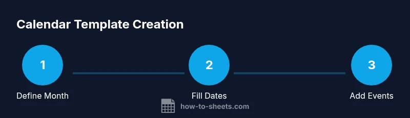 Tailwind process infographic showing steps to build a Google Sheets calendar template