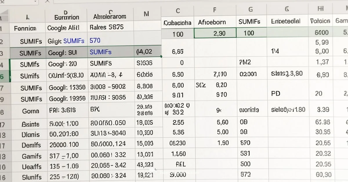 Sumifs in Sheets - How To Sheets